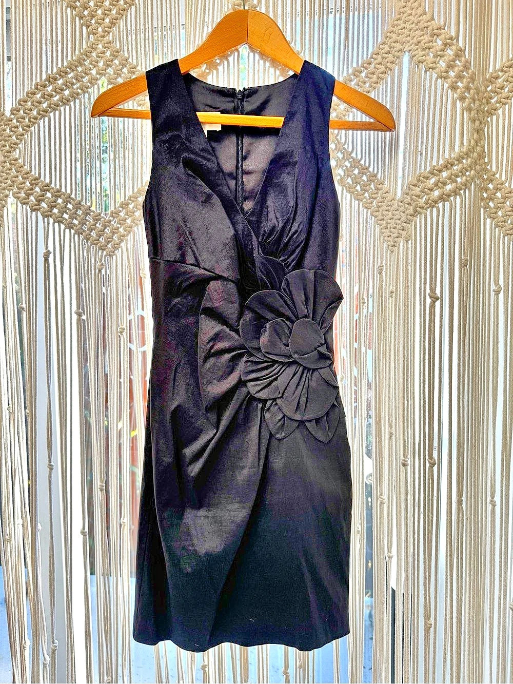 Jessica McClintock Black Mini Dress Size 4 Like New